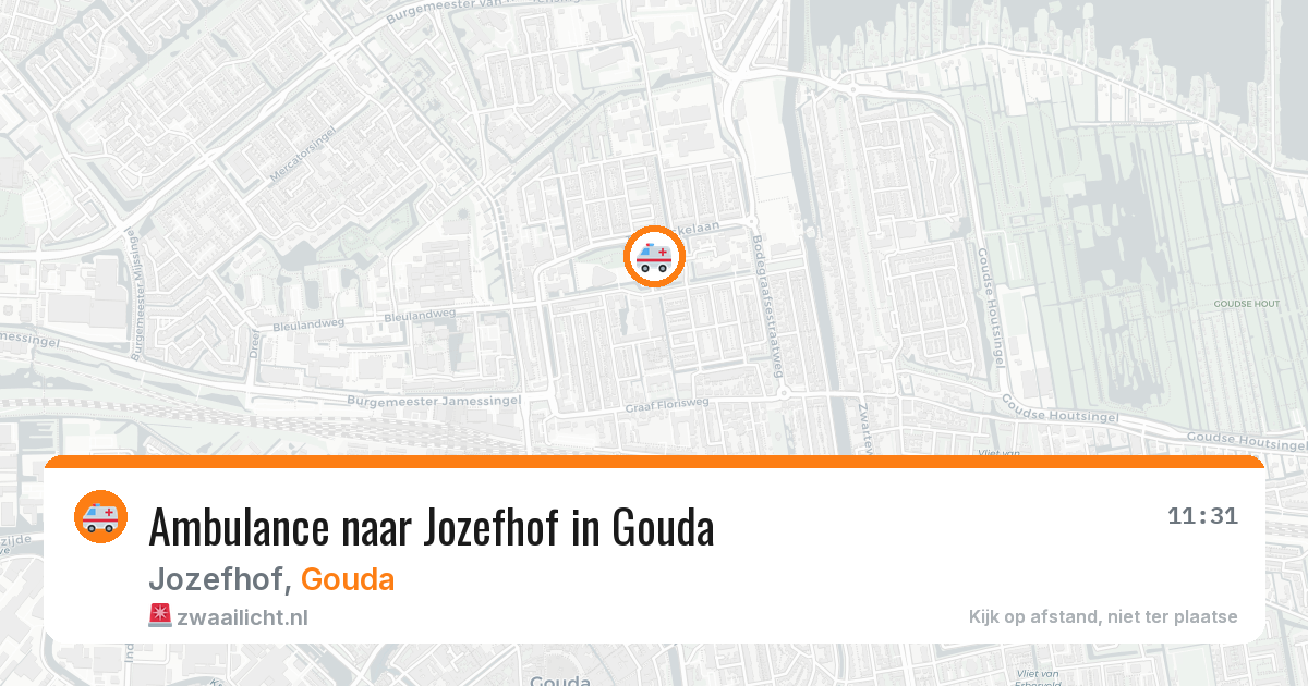 Ambulance naar Jozefhof in Gouda — 18 mei 2026