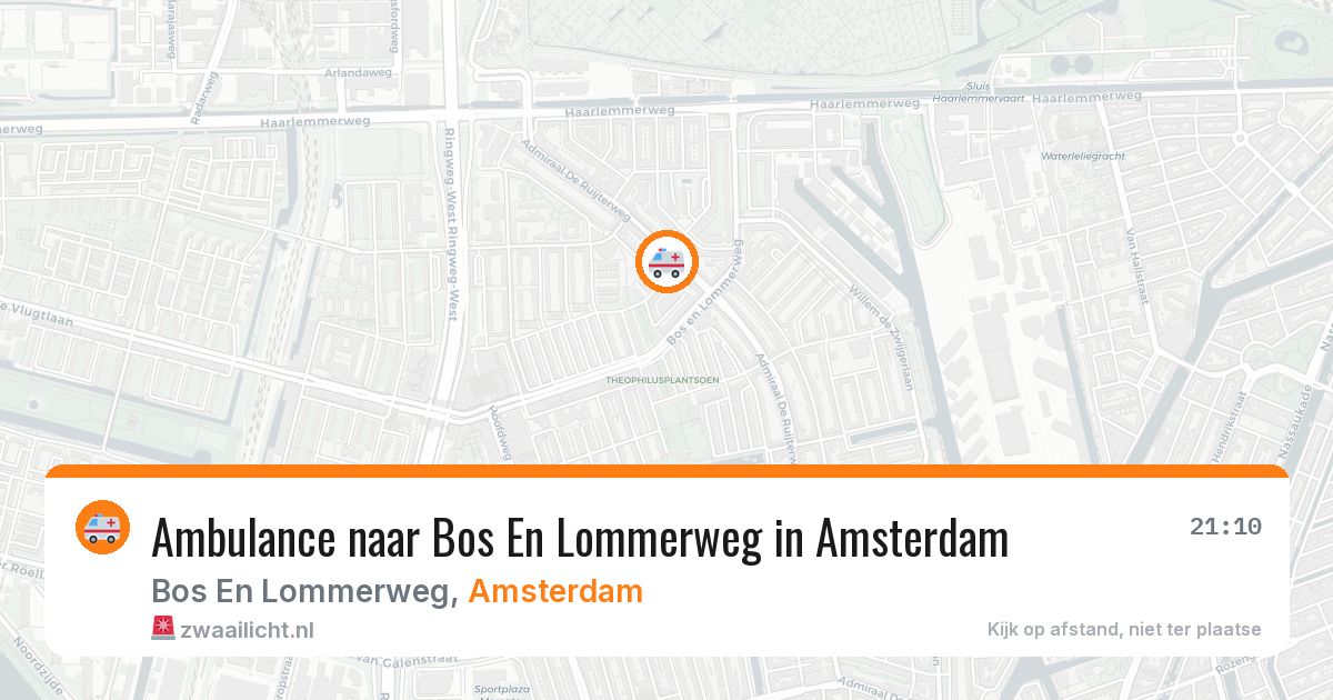 Ambulance naar Bos En Lommerweg in Amsterdam — 20 jun 2026