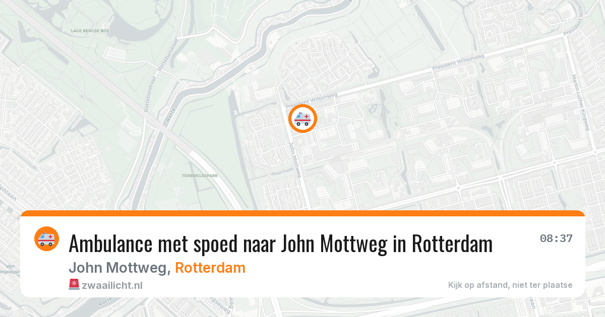 Ambulance met spoed naar John Mottweg in Rotterdam — 29 mei 2026