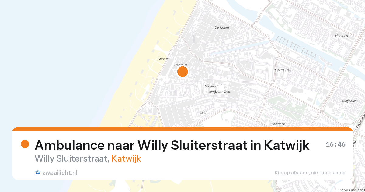 Ambulance naar Willy Sluiterstraat in Katwijk — 23 jun 2026