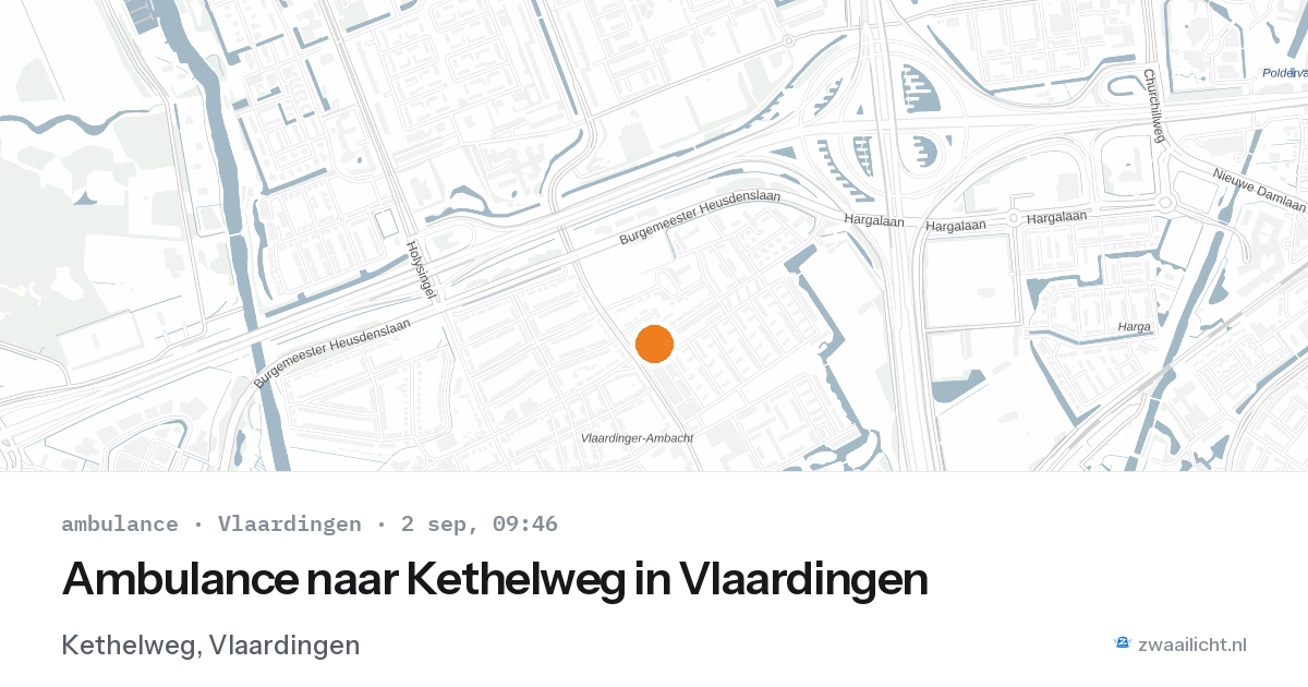 Ambulance naar Kethelweg in Vlaardingen — 2 sep 2026