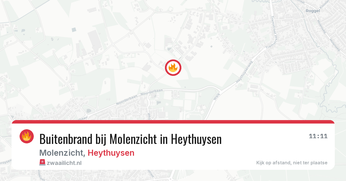 Buitenbrand bij Molenzicht in Heythuysen — 31 mrt 2026