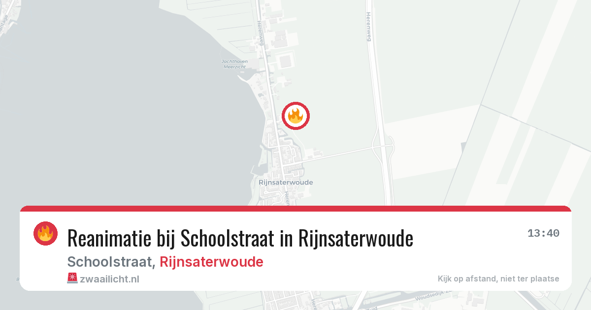 Reanimatie bij Schoolstraat in Rijnsaterwoude — 1 feb 2026