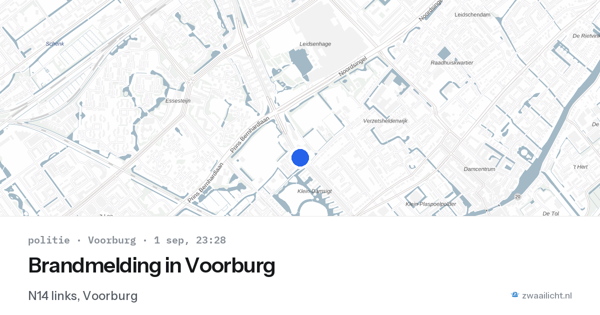 Brandmelding in Voorburg — 1 sep 2026