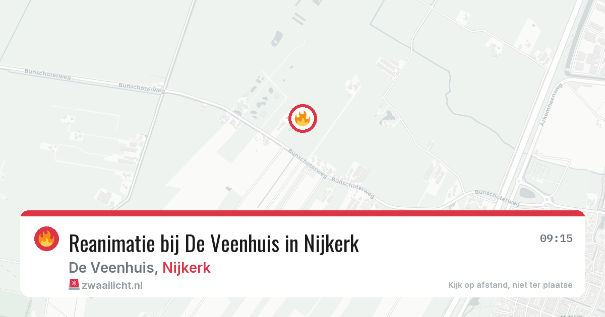 Reanimatie bij De Veenhuis in Nijkerk — 11 jul 2026