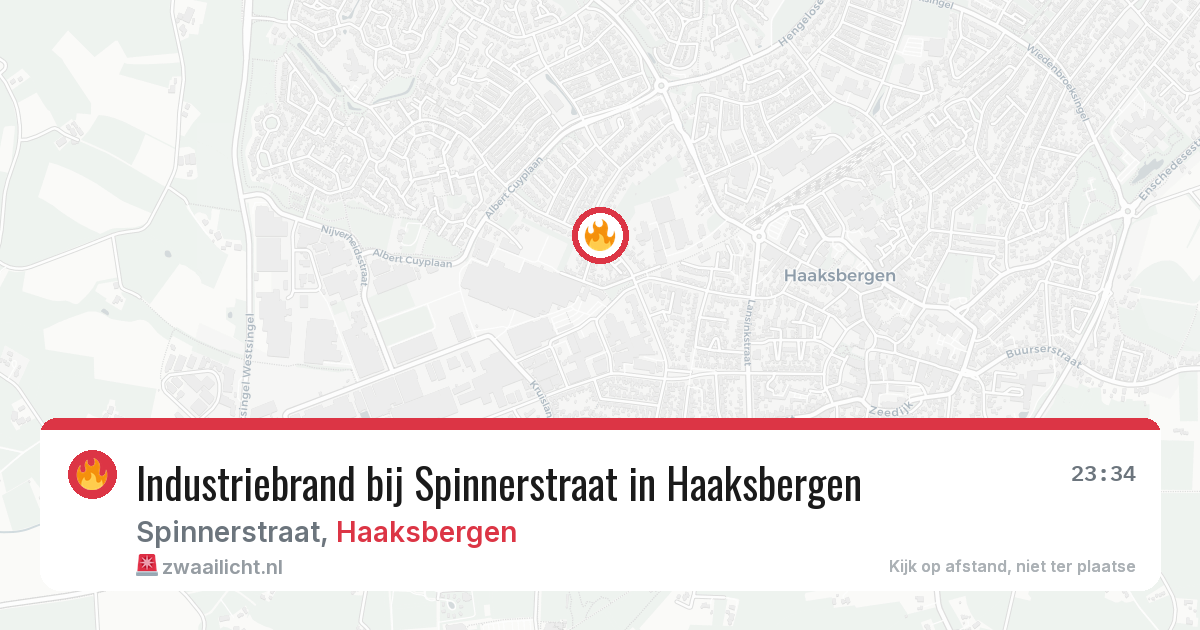 Industriebrand bij Spinnerstraat in Haaksbergen — 27 jun 2026
