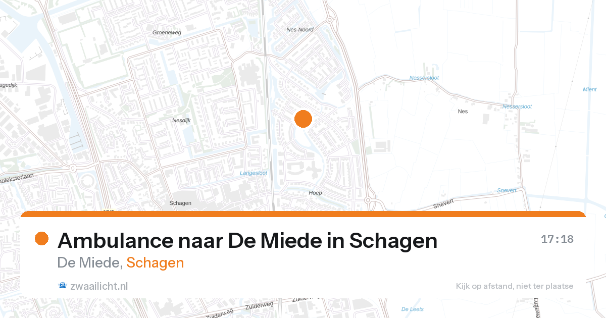 Ambulance naar De Miede in Schagen — 26 aug 2026