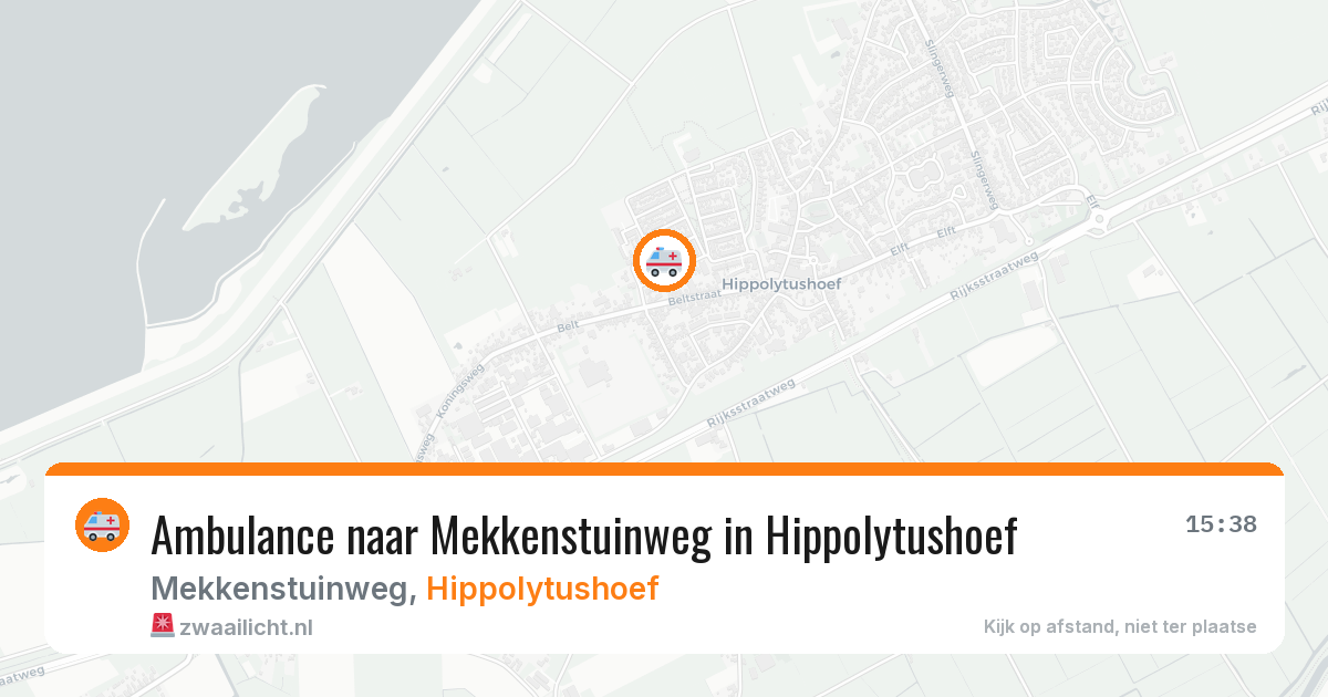 Ambulance naar Mekkenstuinweg in Hippolytushoef — 14 aug 2026