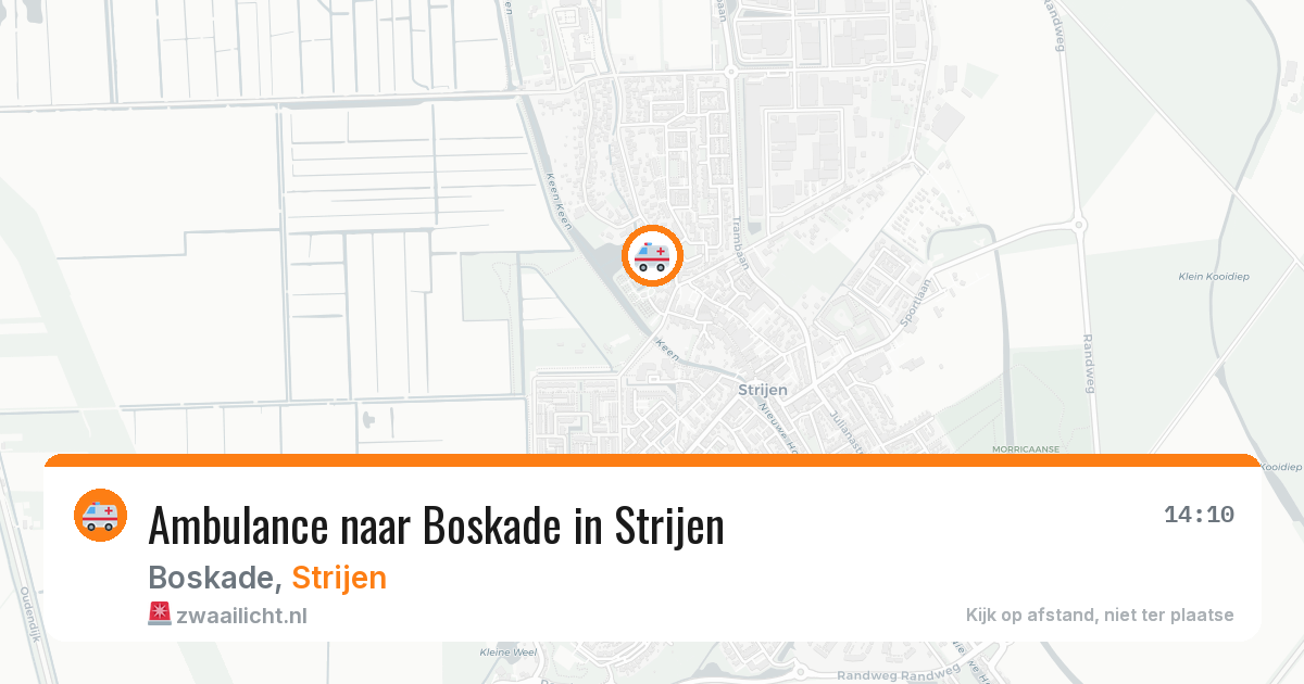 Ambulance naar Boskade in Strijen — 10 jul 2026