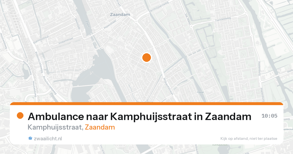 Ambulance naar Kamphuijsstraat in Zaandam — 21 aug 2026