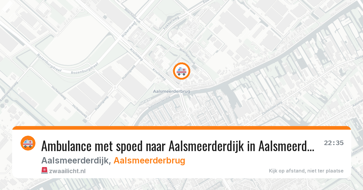 Ambulance met spoed naar Aalsmeerderdijk in Aalsmeerderbrug — 24 mei 2026