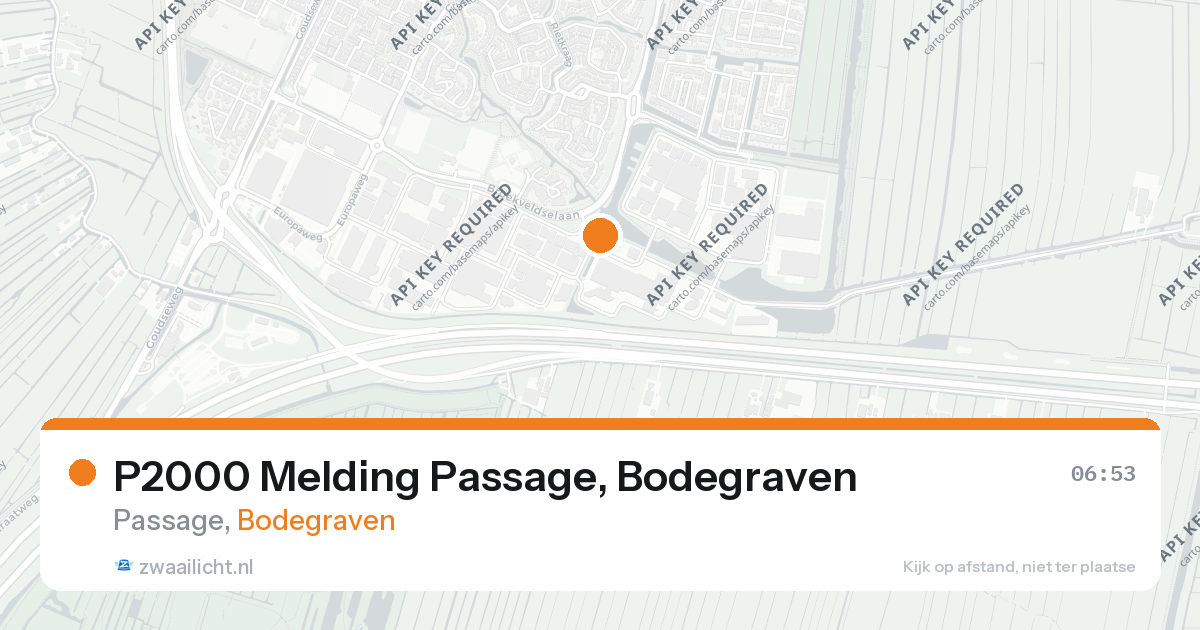 P2000 Melding Passage, Bodegraven — 25 jun 2026