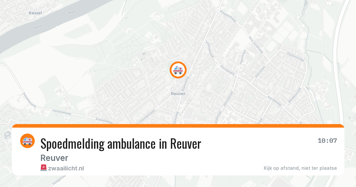 Spoedmelding ambulance in Reuver — 3 jul 2026