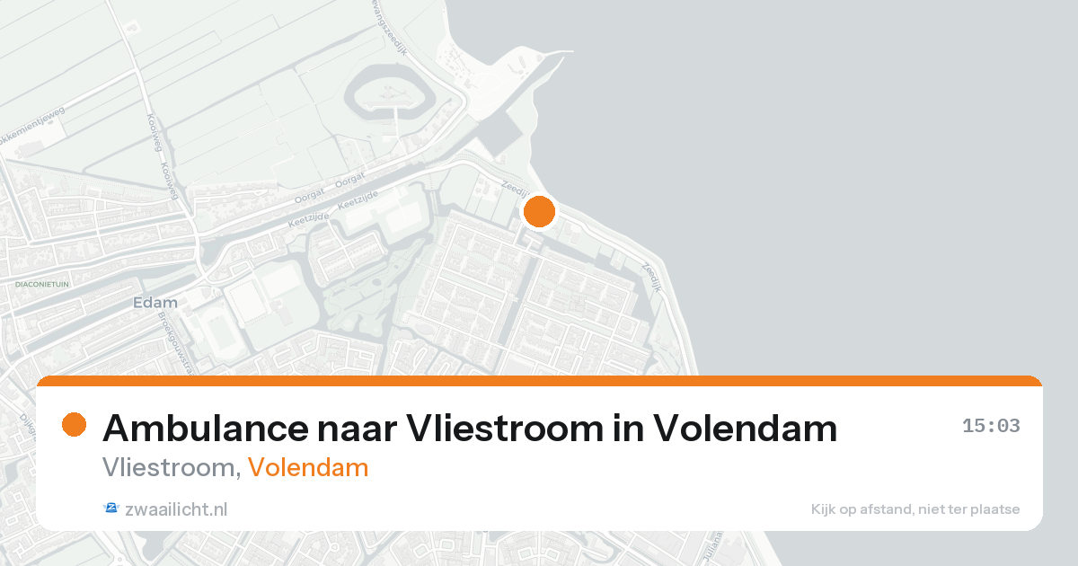 Ambulance naar Vliestroom in Volendam — 28 mei 2026