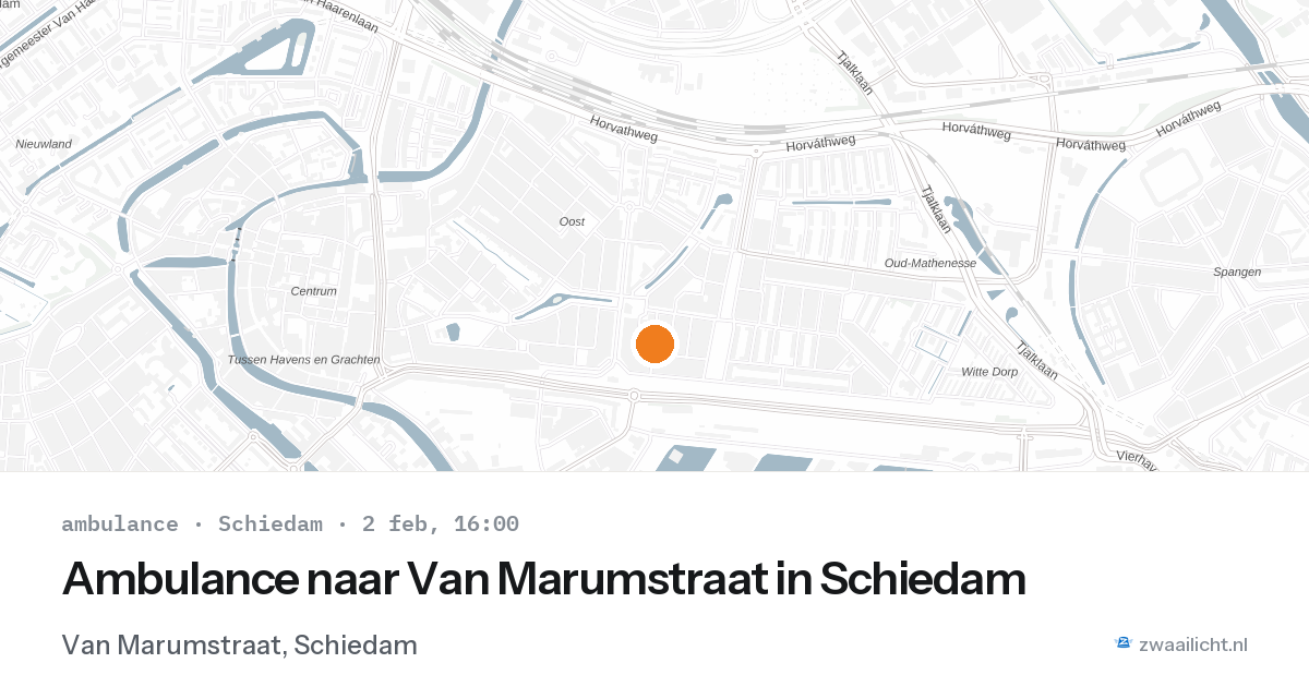 Ambulance naar Van Marumstraat in Schiedam — 2 feb 2026