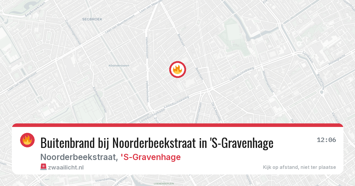 Buitenbrand bij Noorderbeekstraat in 'S-Gravenhage — 23 jun 2026