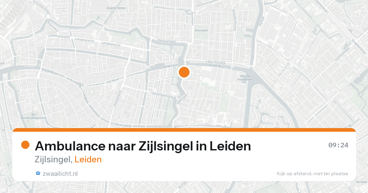 Ambulance naar Zijlsingel in Leiden — 18 aug 2026