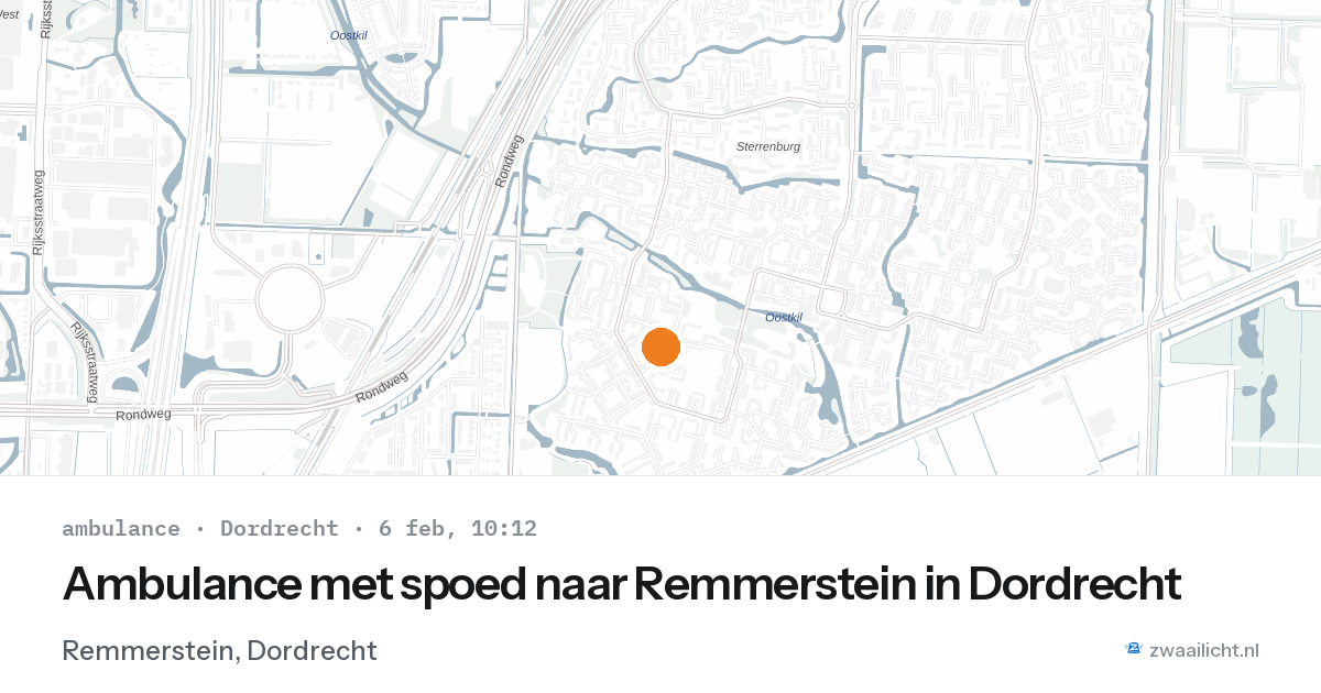 Ambulance met spoed naar Remmerstein in Dordrecht — 6 feb 2026