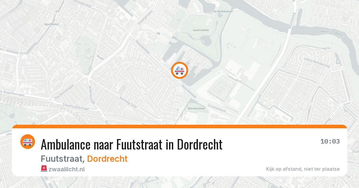Ambulance naar Fuutstraat in Dordrecht — 10 jun 2026