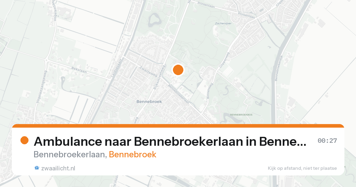 Ambulance naar Bennebroekerlaan in Bennebroek — 20 aug 2026