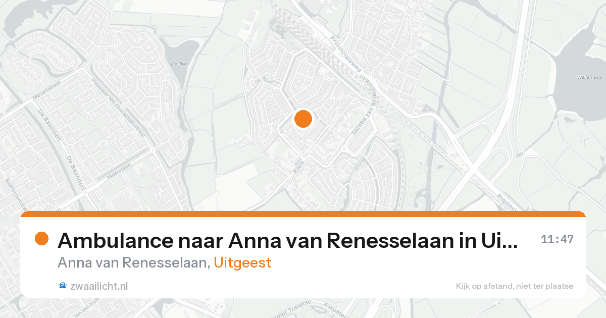 Ambulance naar Anna van Renesselaan in Uitgeest — 31 jan 2026