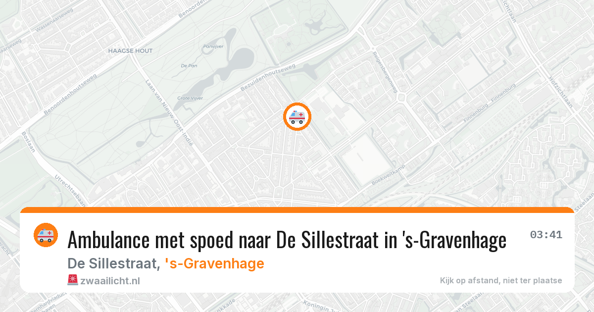 Ambulance met spoed naar De Sillestraat in 's-Gravenhage — 17 mei 2026