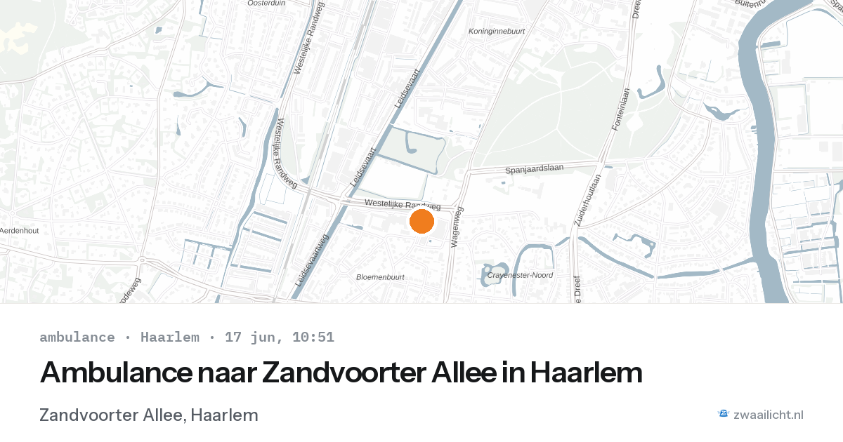 Ambulance naar Zandvoorter Allee in Haarlem — 17 jun 2026
