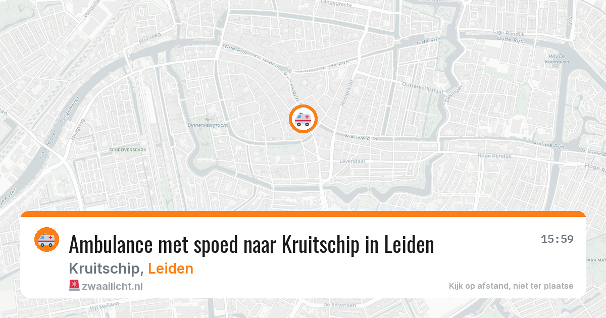 Ambulance met spoed naar Kruitschip in Leiden — 18 jan 2026