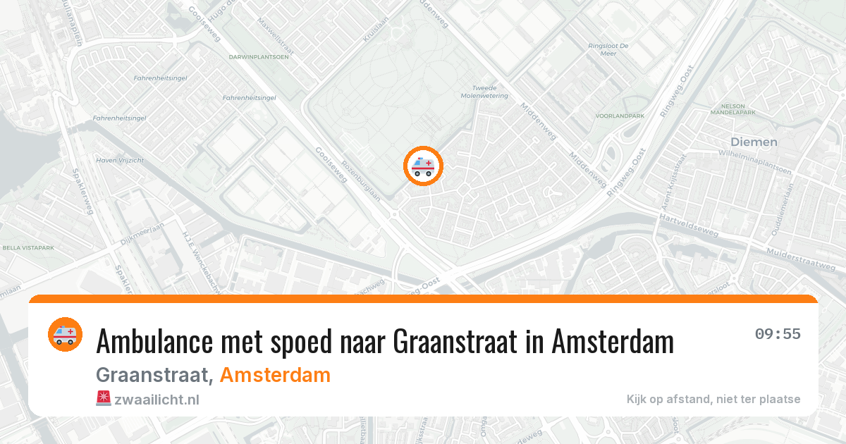 Ambulance met spoed naar Graanstraat in Amsterdam — 28 jun 2026