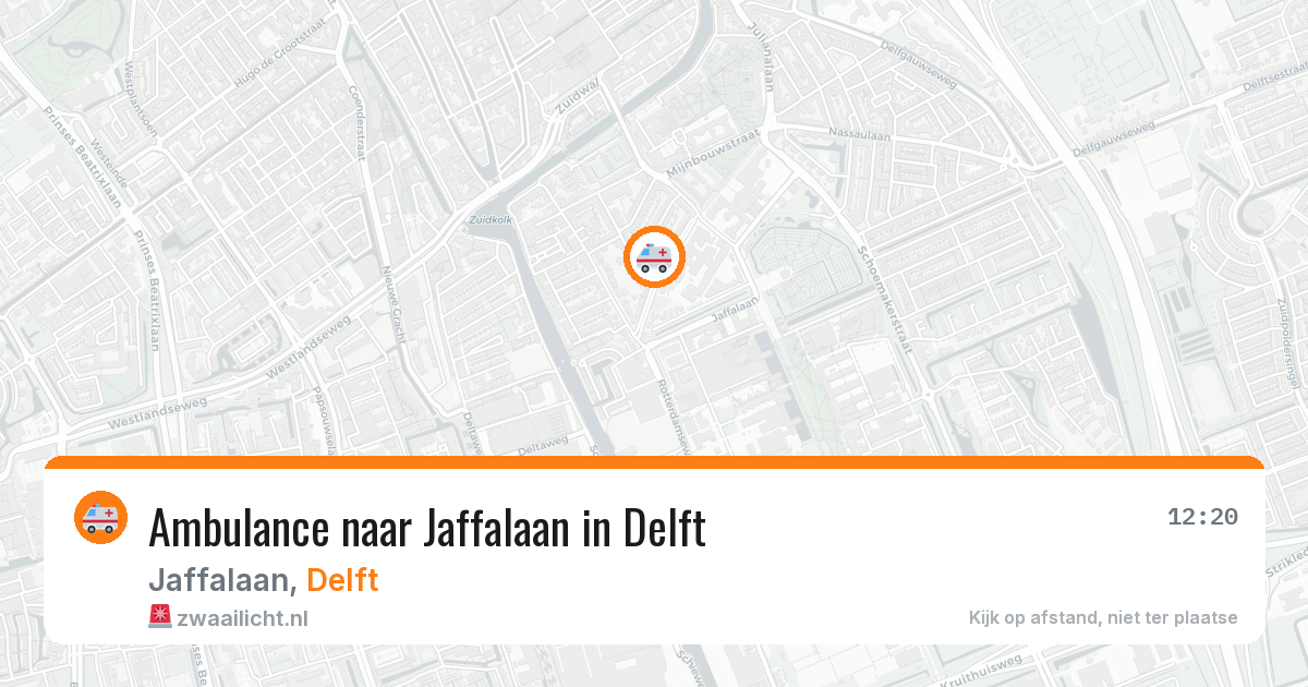 Ambulance naar Jaffalaan in Delft — 8 apr 2026