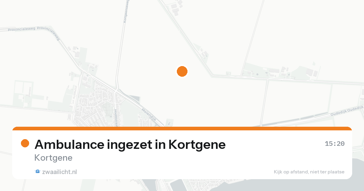 Ambulance ingezet in Kortgene — 16 aug 2026