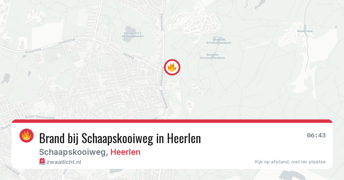 Brand bij Schaapskooiweg in Heerlen — 28 jun 2026