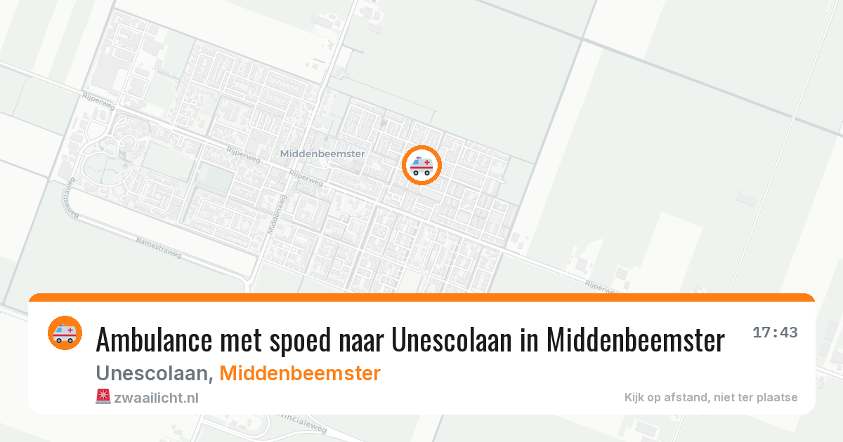 Ambulance met spoed naar Unescolaan in Middenbeemster — 21 jul 2026