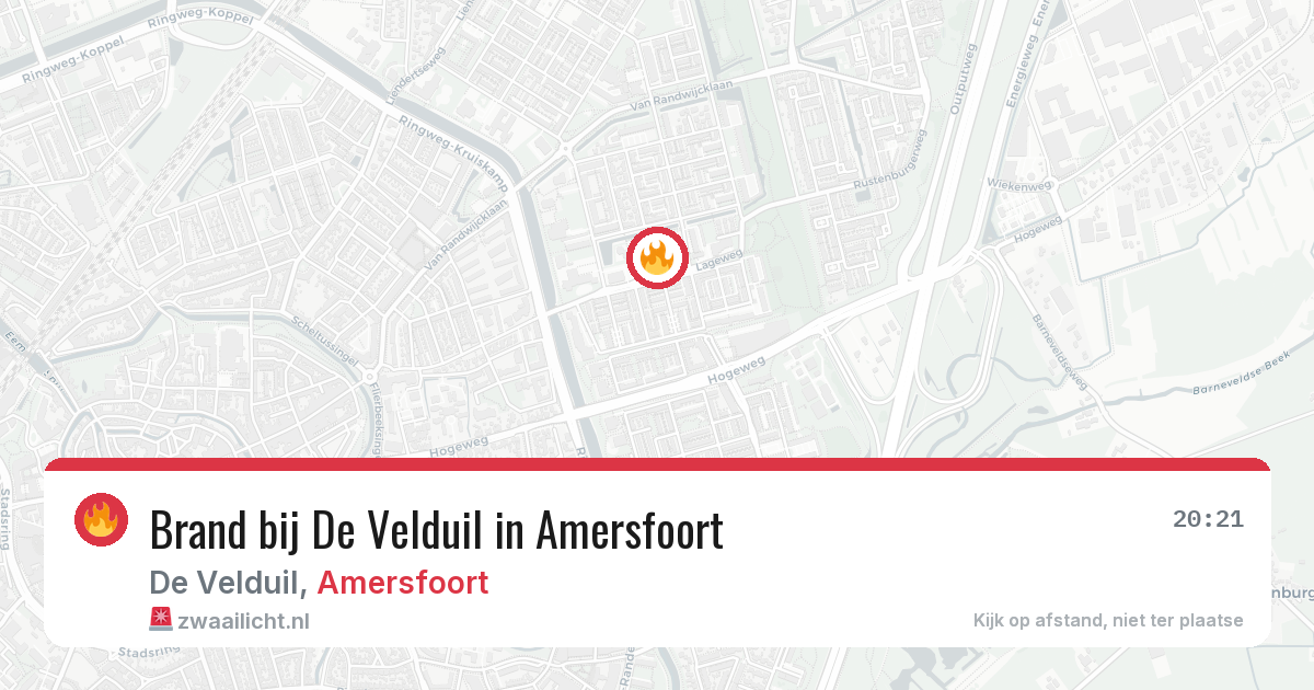 Brand bij De Velduil in Amersfoort — 8 feb 2026