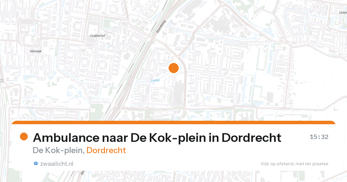 Ambulance naar De Kok-plein in Dordrecht — 27 aug 2026