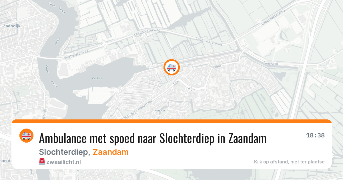 Ambulance met spoed naar Slochterdiep in Zaandam — 19 jan 2026