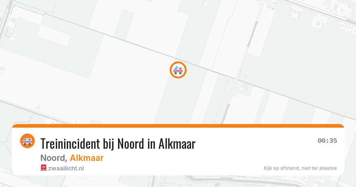 Treinincident bij Noord in Alkmaar — 3 aug 2026