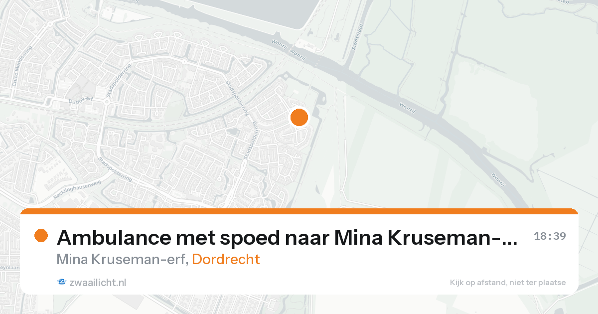 Ambulance met spoed naar Mina Kruseman-erf in Dordrecht — 23 mrt 2026