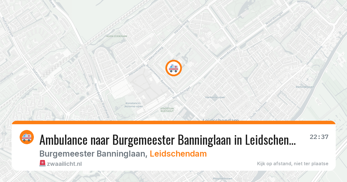 Ambulance naar Burgemeester Banninglaan in Leidschendam — 2 jul 2026