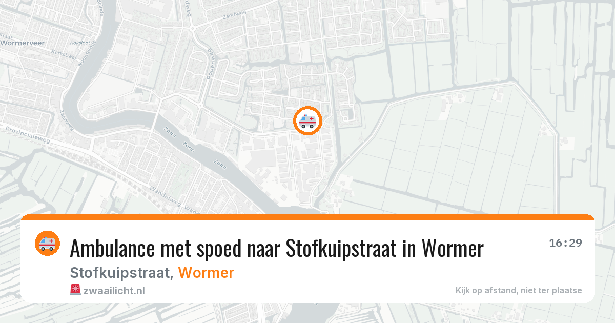 Ambulance met spoed naar Stofkuipstraat in Wormer — 26 feb 2026