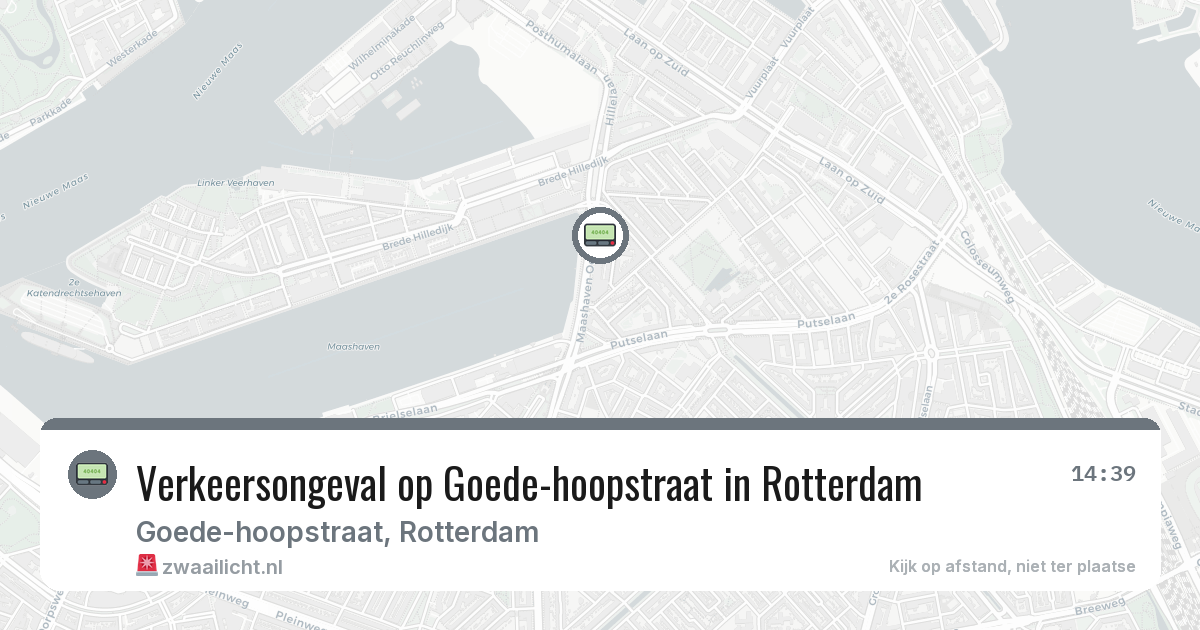 Verkeersongeval op Goede-hoopstraat in Rotterdam — 8 feb 2026