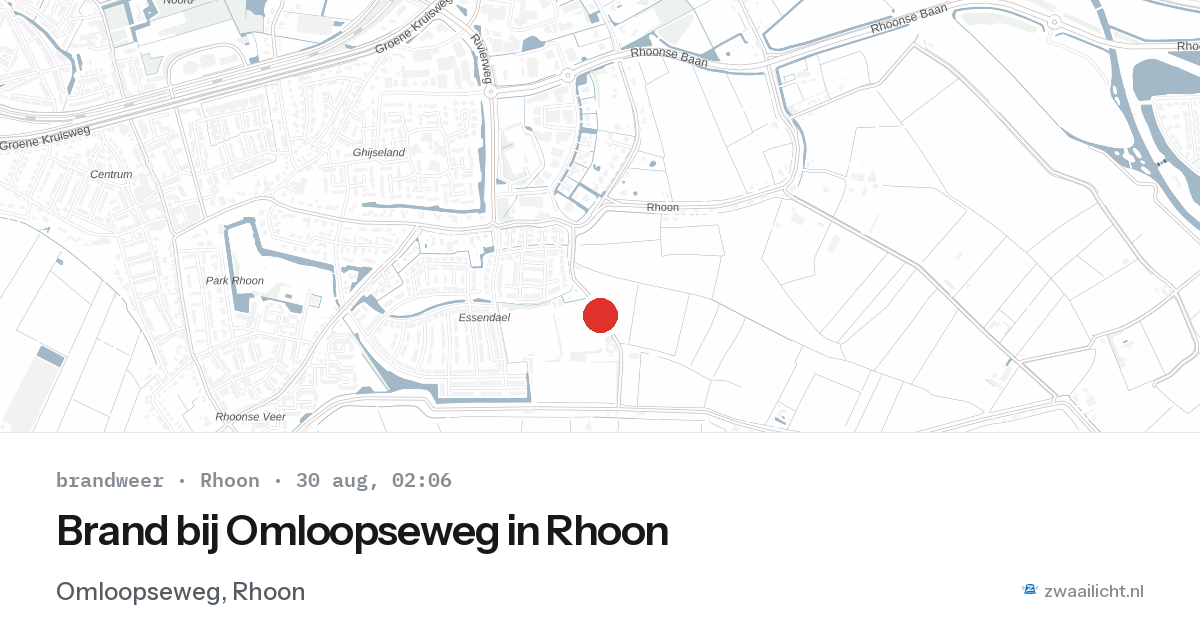Brand bij Omloopseweg in Rhoon — 30 aug 2026