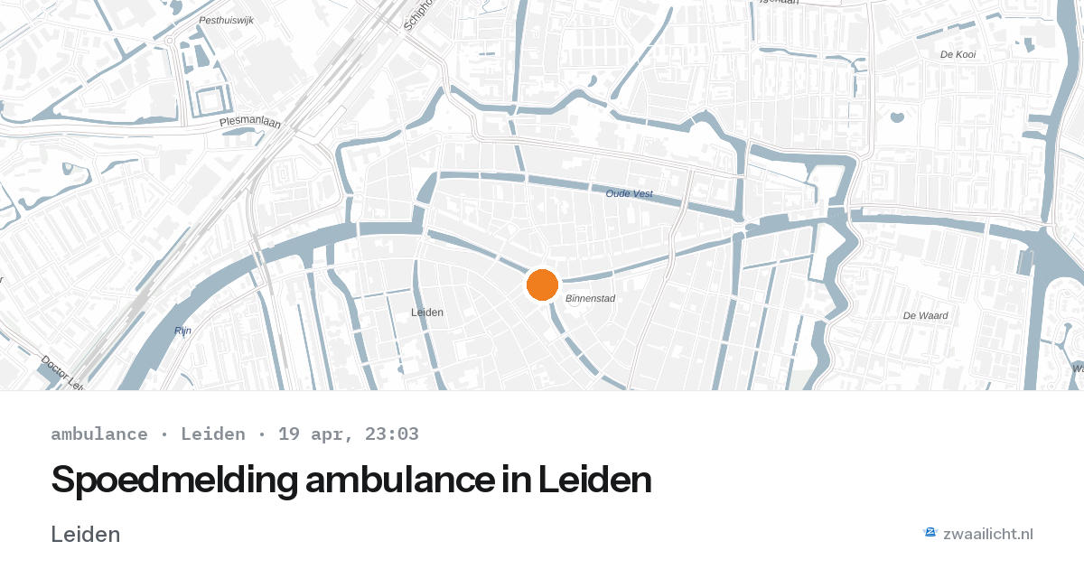 Spoedmelding ambulance in Leiden — 19 apr 2026