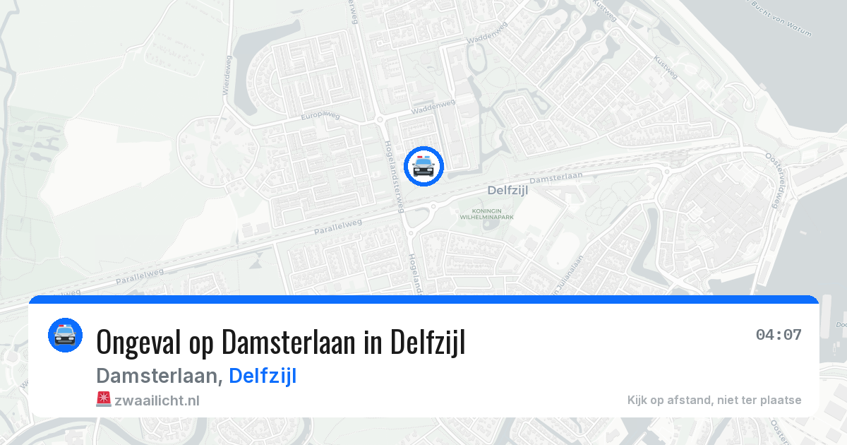Ongeval op Damsterlaan in Delfzijl — 29 mrt 2026