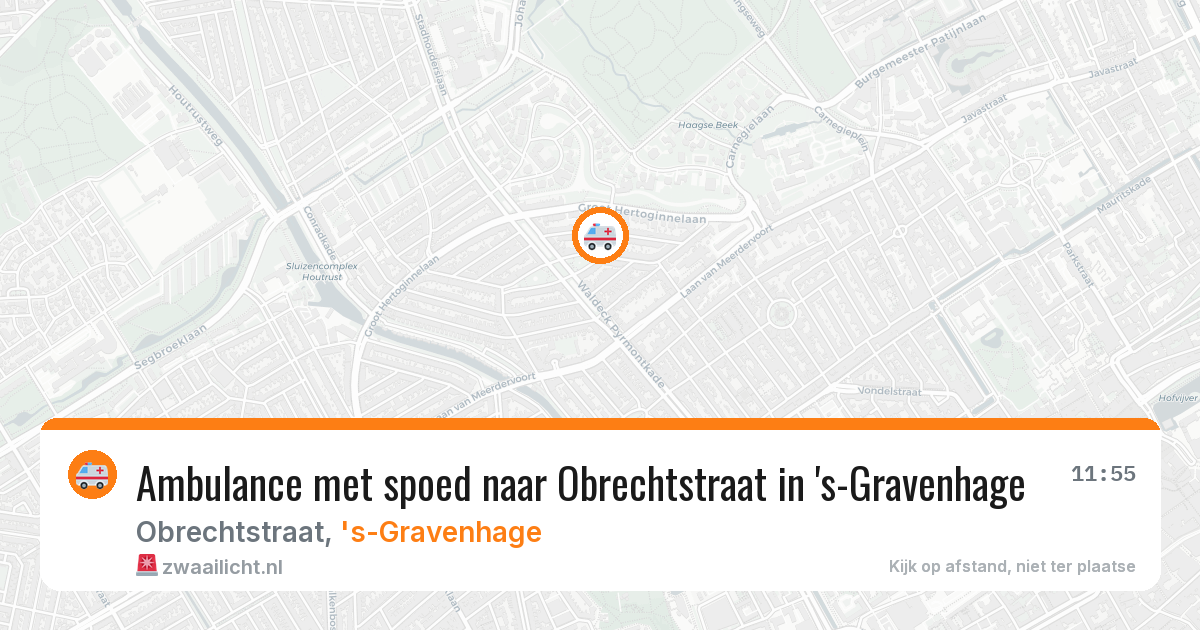 Ambulance met spoed naar Obrechtstraat in 's-Gravenhage — 14 apr 2026