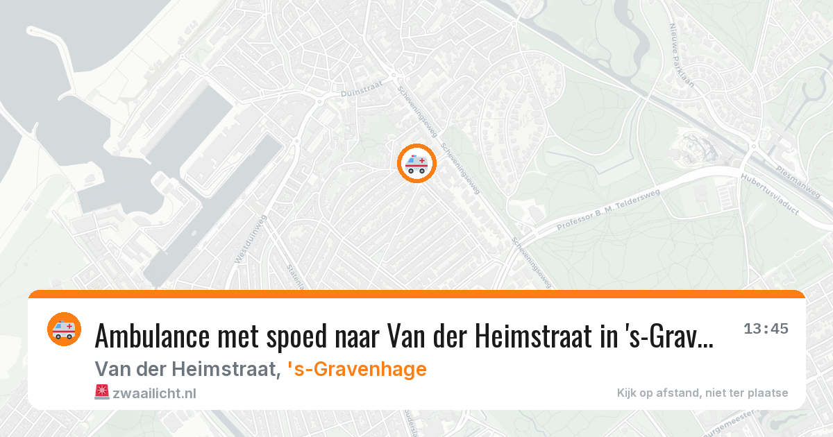 Ambulance met spoed naar Van der Heimstraat in 's-Gravenhage — 1 mei 2026