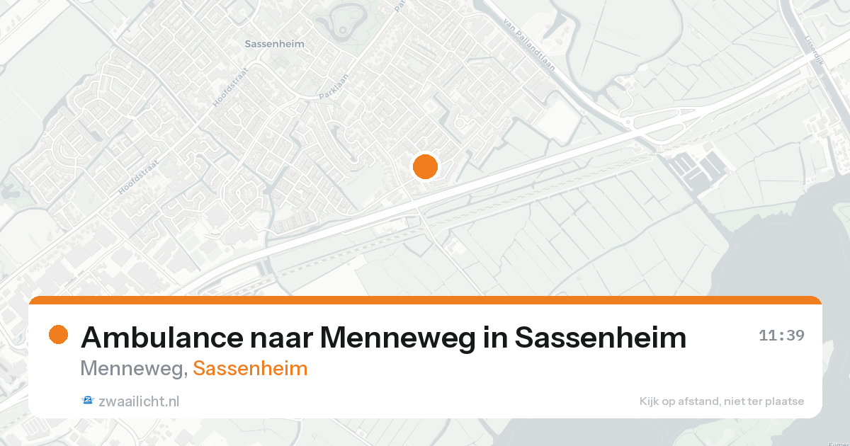 Ambulance naar Menneweg in Sassenheim — 20 aug 2026