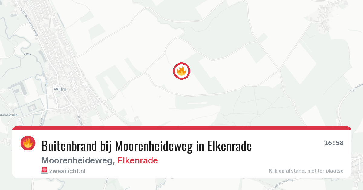 Buitenbrand bij Moorenheideweg in Elkenrade — 20 mrt 2026