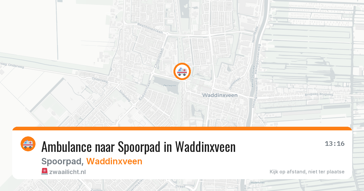 Ambulance naar Spoorpad in Waddinxveen — 17 jul 2026