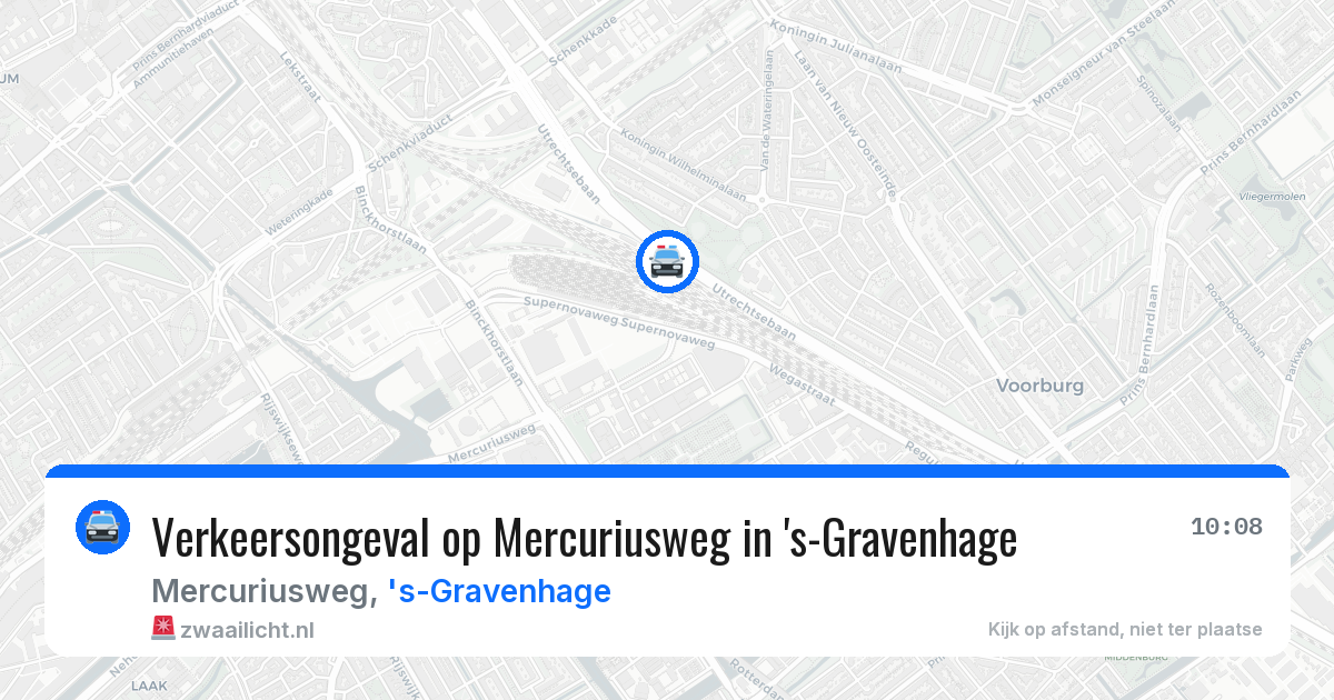 Verkeersongeval op Mercuriusweg in 's-Gravenhage — 22 jun 2026